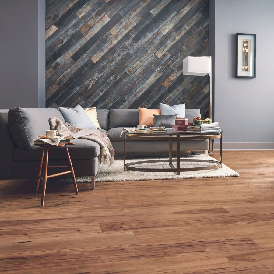 Hardwood flooring in living room